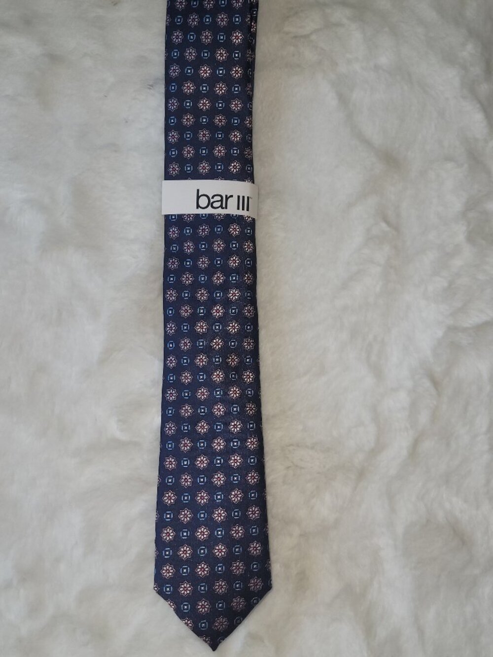 Bar III Mens Boulevard Medallion Tie Lt Pink OS